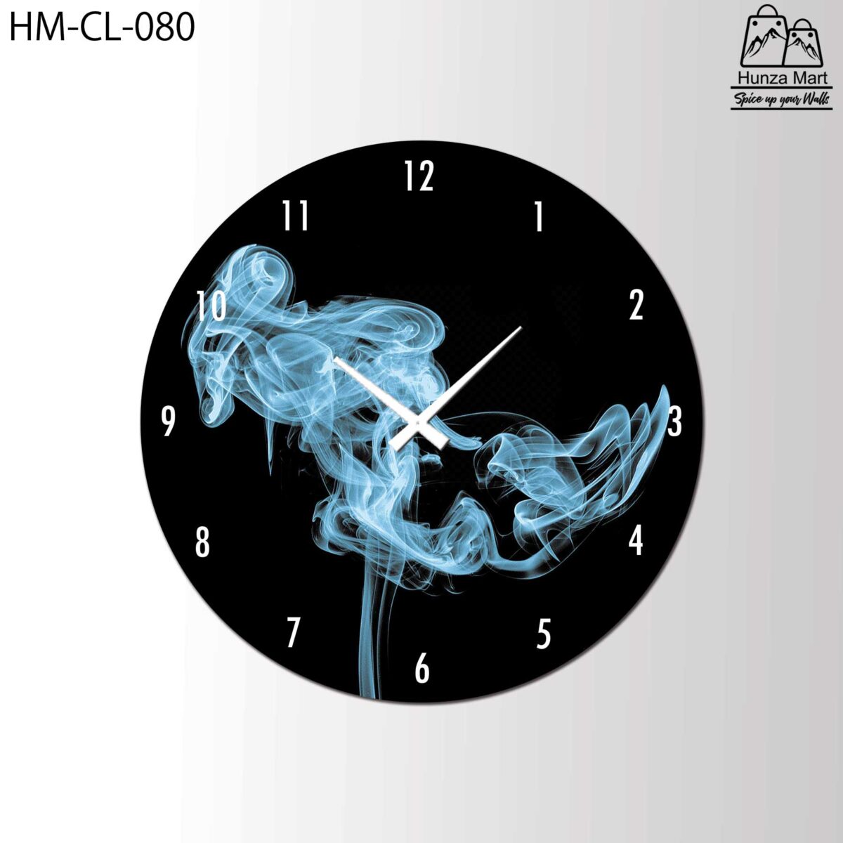 dark smoke wall clock