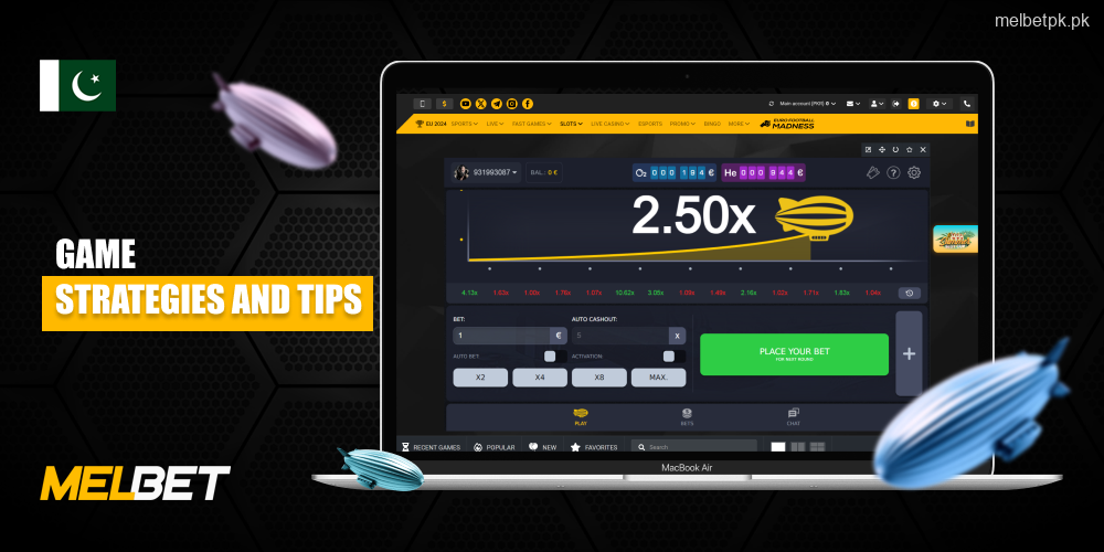 Pakistani players can increase their chances of winning at Zeppelin Melbet by using some strategies and tips such as making small bets, setting a strict stop loss, using automatic withdrawals