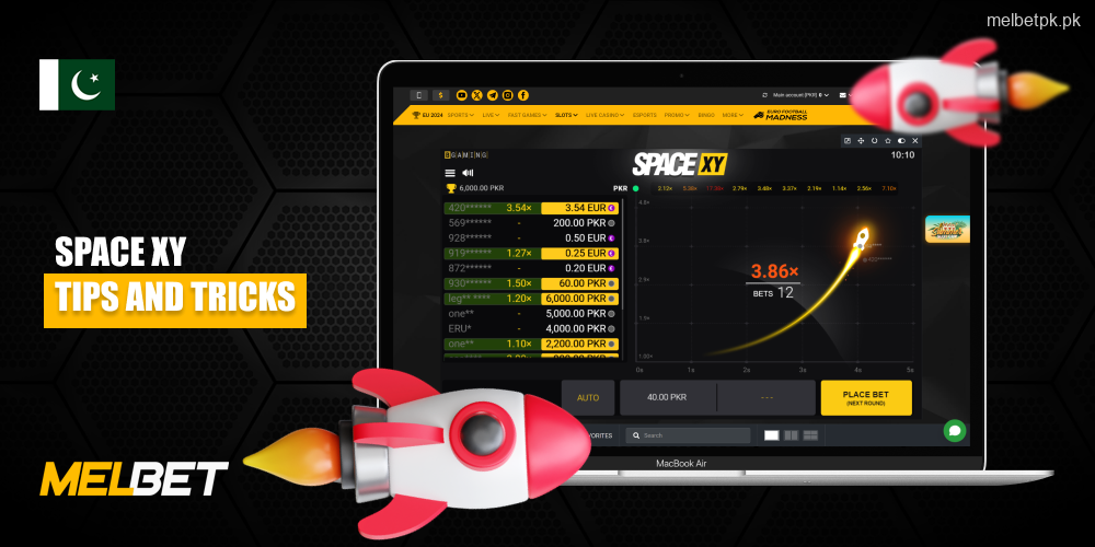Pakistani players use a number of tips and tricks to improve their chances of winning the Melbet Space XY game