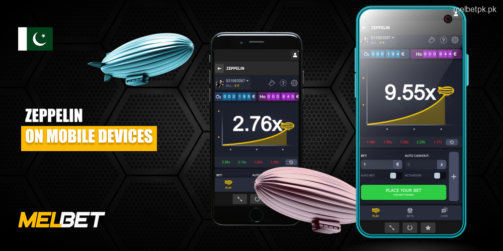 The exciting crash game Zeppelin is available to play on smartphones on the official Melbet Casino mobile app for Android and iOS